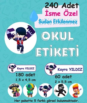 Brawl Stars Kişiye Özel Sudan Etkilenmeyen Okul Etiketi
