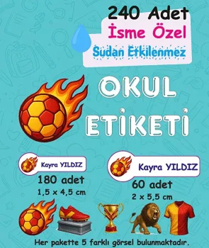 Cimbom Kişiye Özel Sudan Etkilenmeyen Okul Etiketi